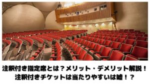 注釈付き指定席とは？見え方・メリット・デメリット解説！見切れ席・機材開放席・注釈付きS席 の違いはコレ！当たりやすいは嘘!? | シンの読み物。