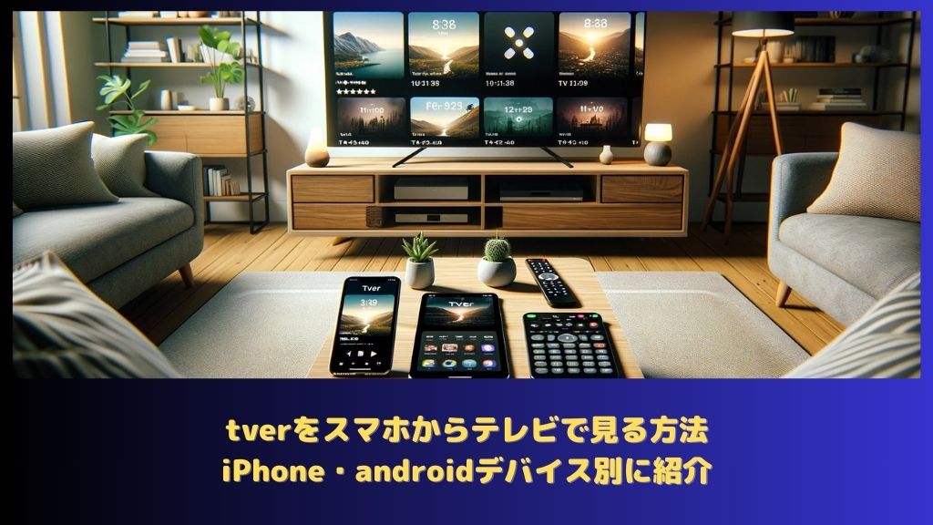 tverをスマホからテレビで見る方法:iPhone・androidデバイス別に紹介