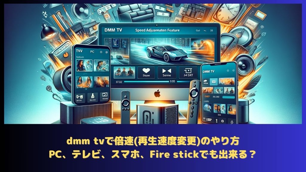 dmm tvで倍速(再生速度変更)のやり方！PC、テレビ、スマホ、Fire stickでも出来る？