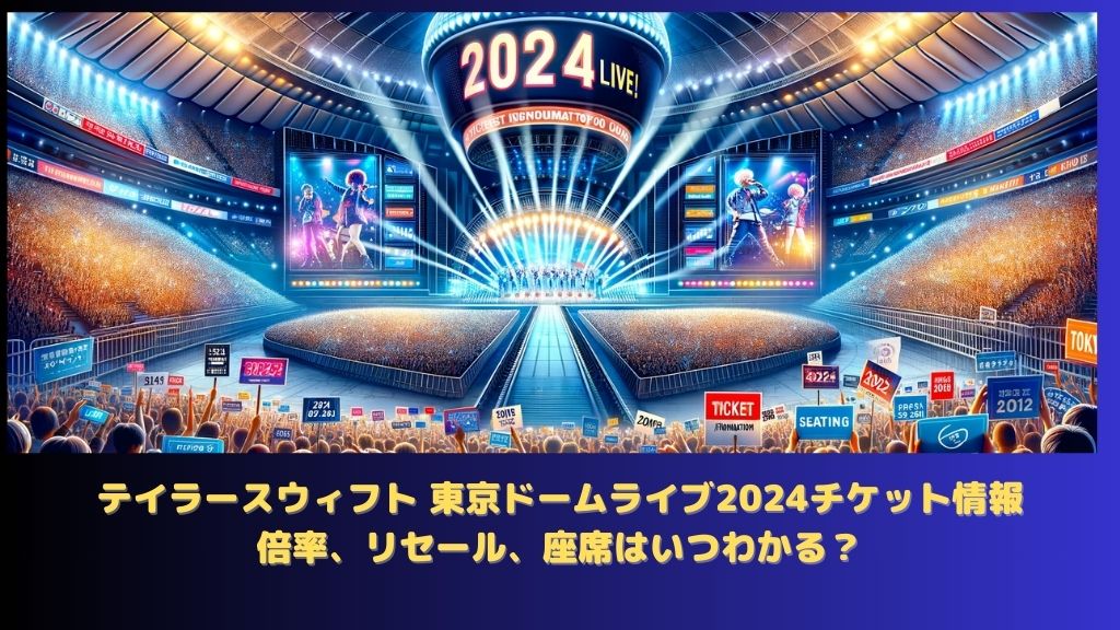 テイラースウィフト 東京ドームライブ2024チケット情報：倍率、リセール、座席はいつわかる？