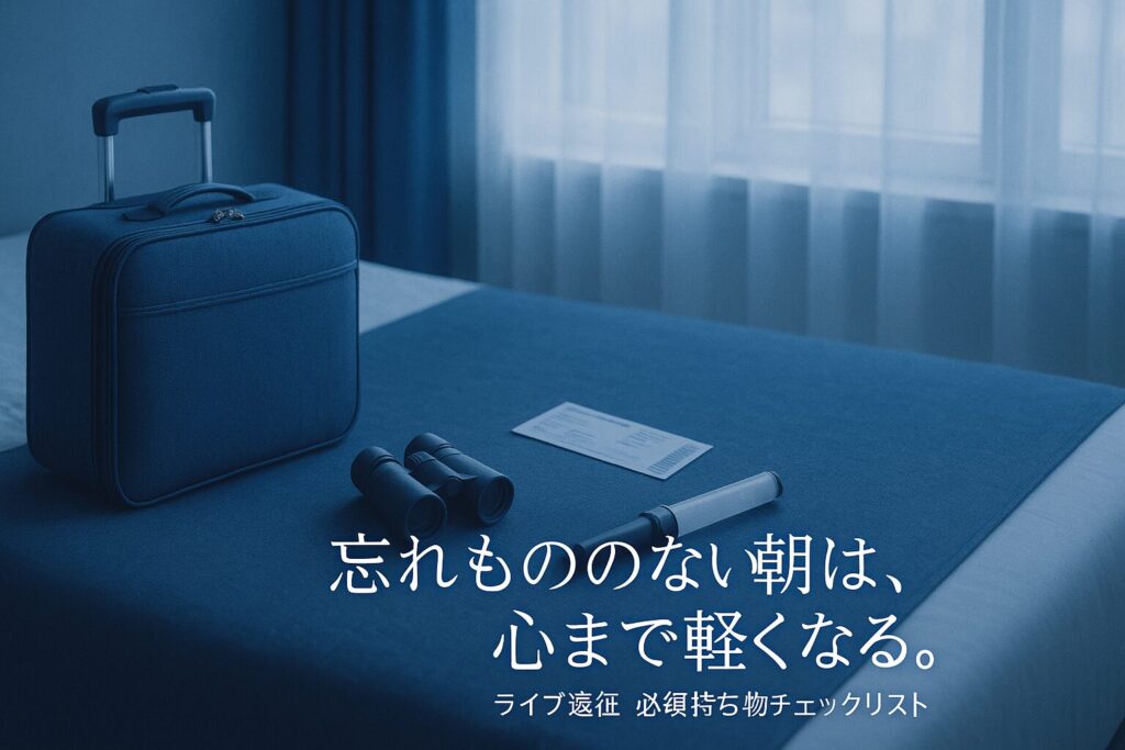 ライブ遠征で「持っていけばよかった」と後悔しない!必須持ち物チェックリスト