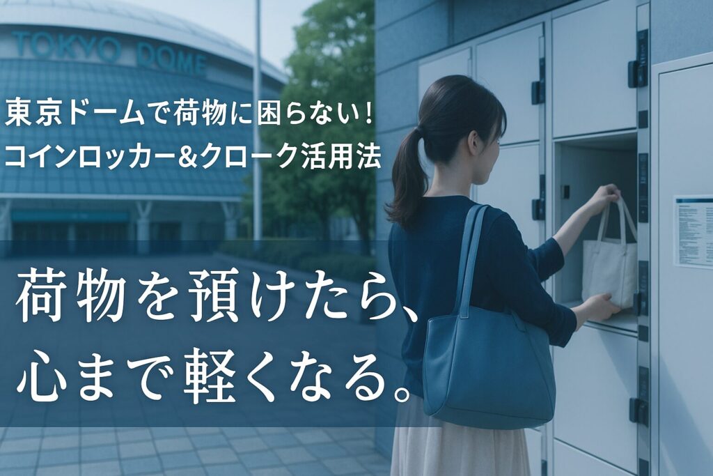 東京ドームで荷物に困らない！コインロッカー＆クローク活用法
